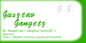 gusztav gangetz business card